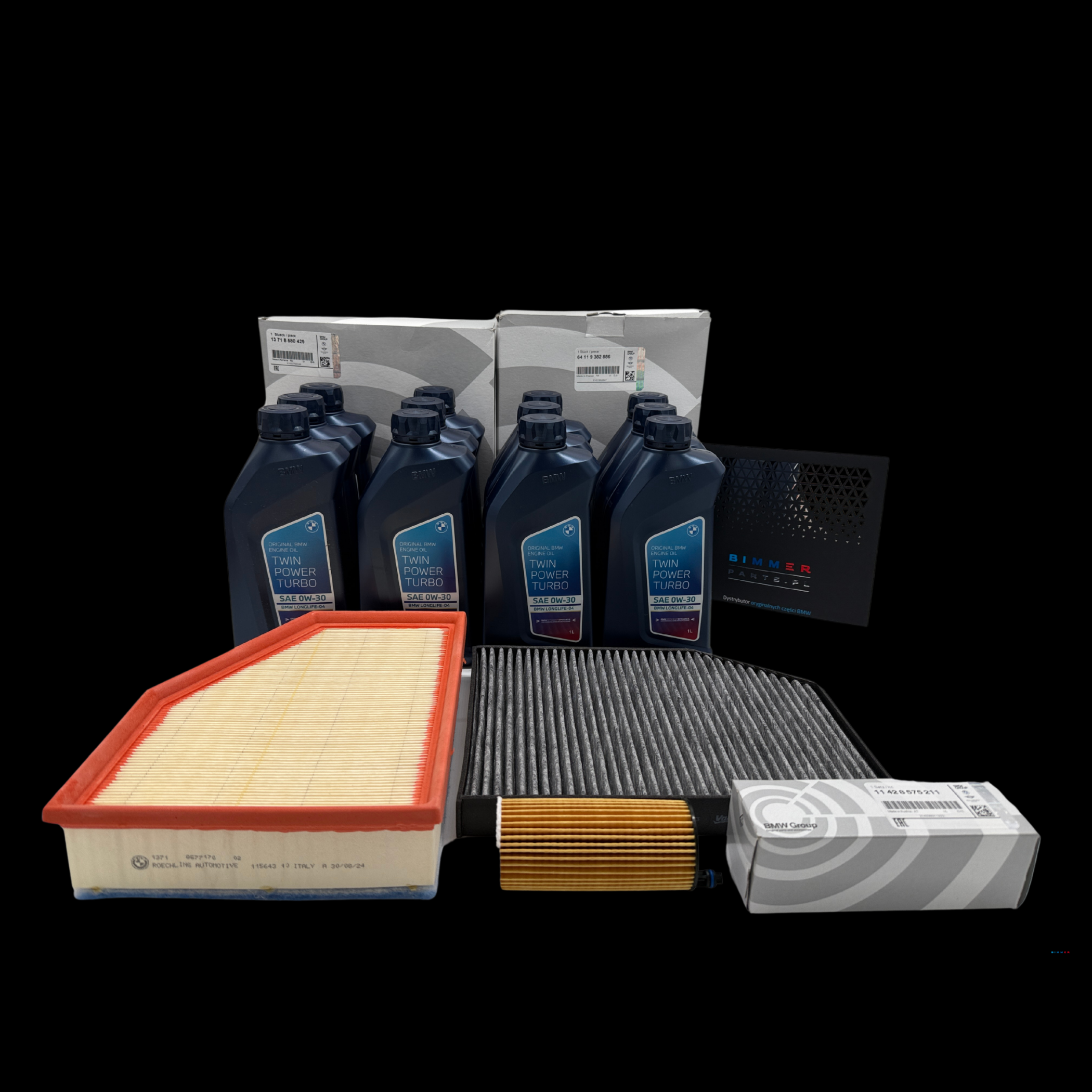 Oryginalny zestaw serwisowy BMW serii 7 do silnika N74 Olej