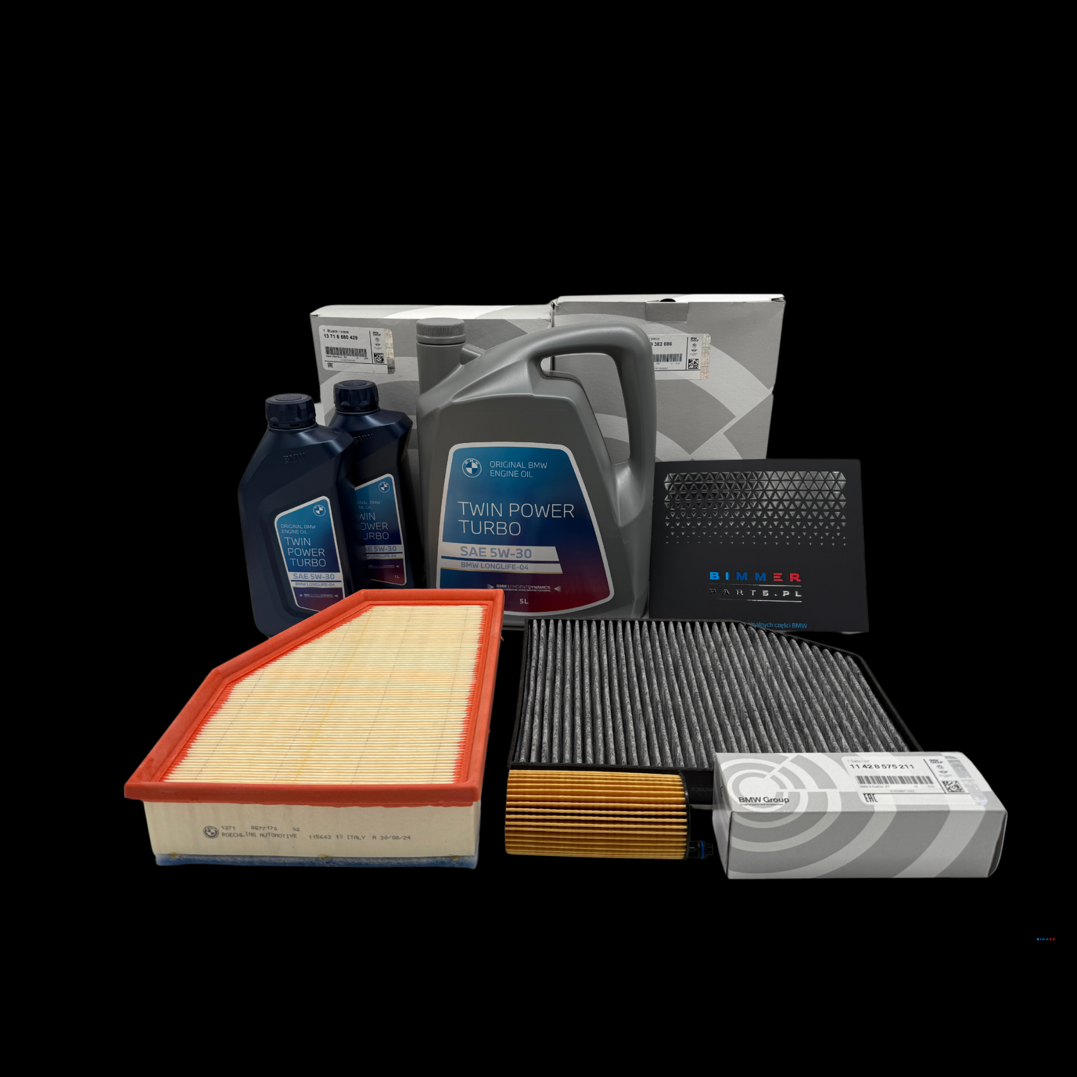 Oryginalny zestaw serwisowy BMW X7 do silnika B58 Olej 7L 5W