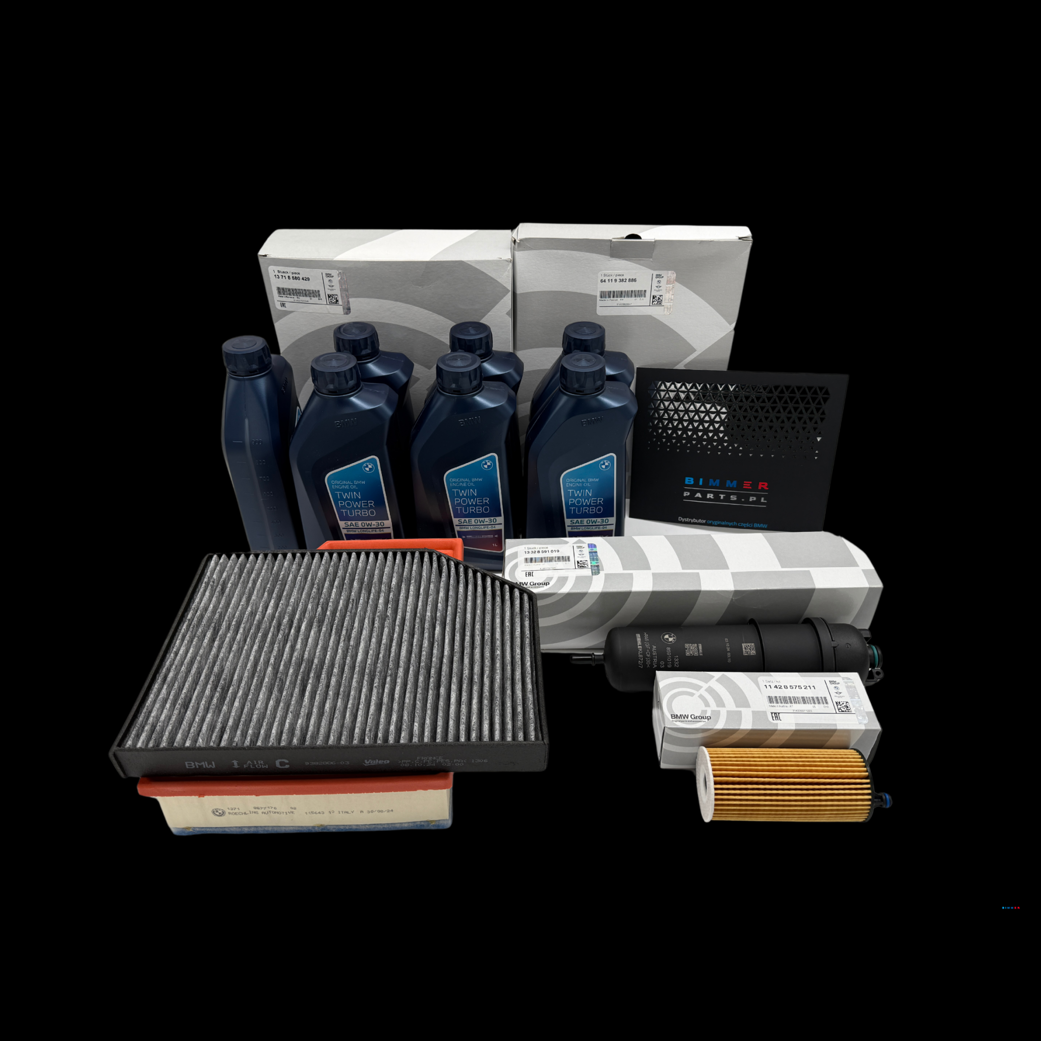 Oryginalny zestaw serwisowy BMW X7 do silnika B57 Olej 7L 0W