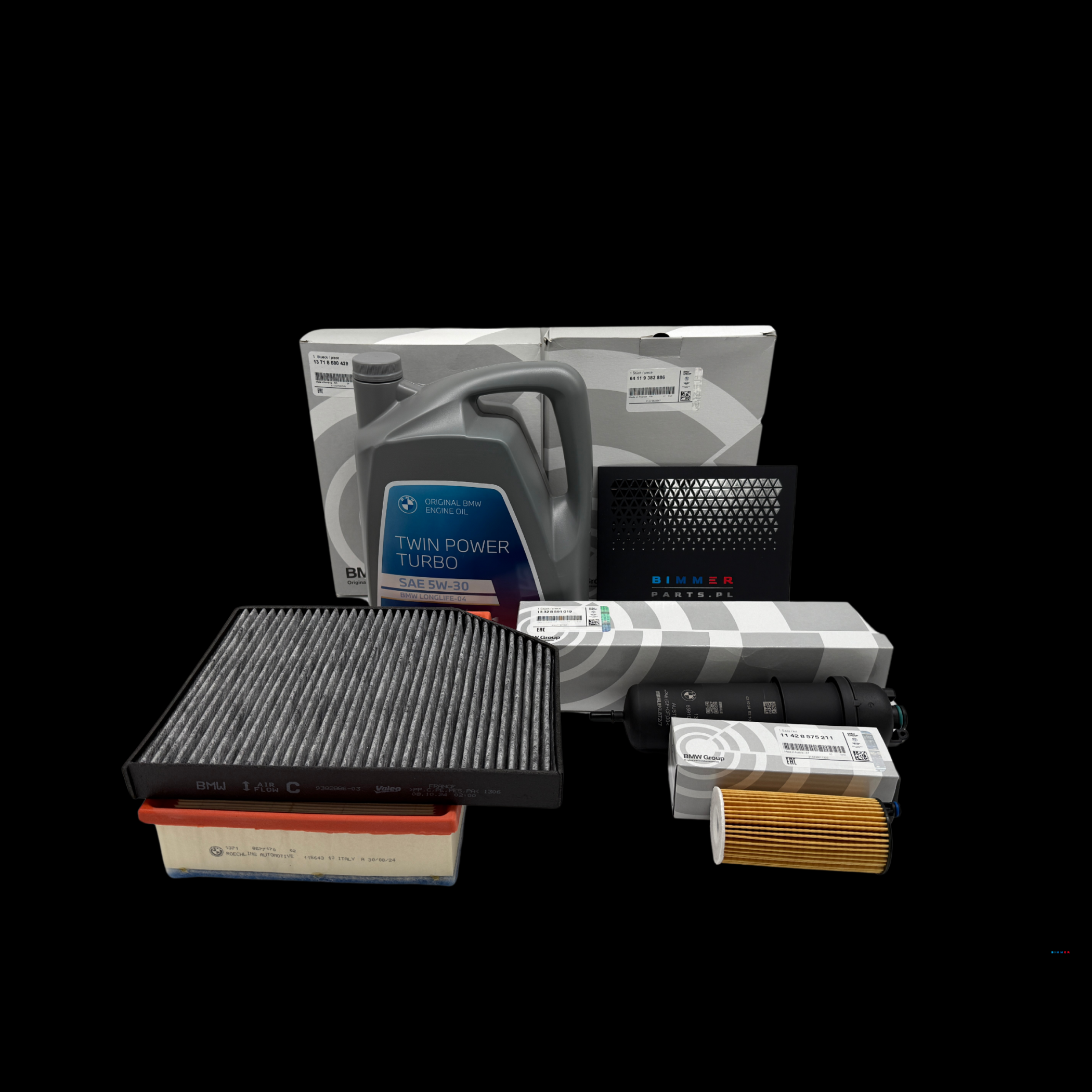 Oryginalny zestaw serwisowy BMW X1 do silnika B37 Olej 5L 5W