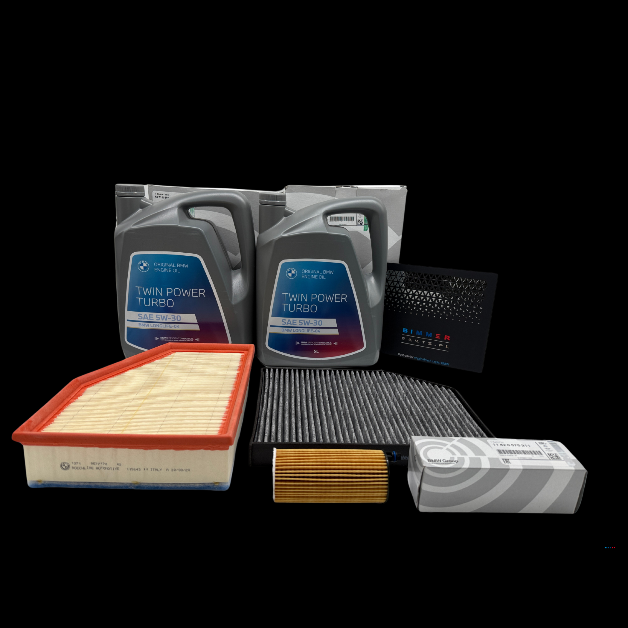 Oryginalny zestaw serwisowy BMW M6 do silnika S63 Olej 10L 5