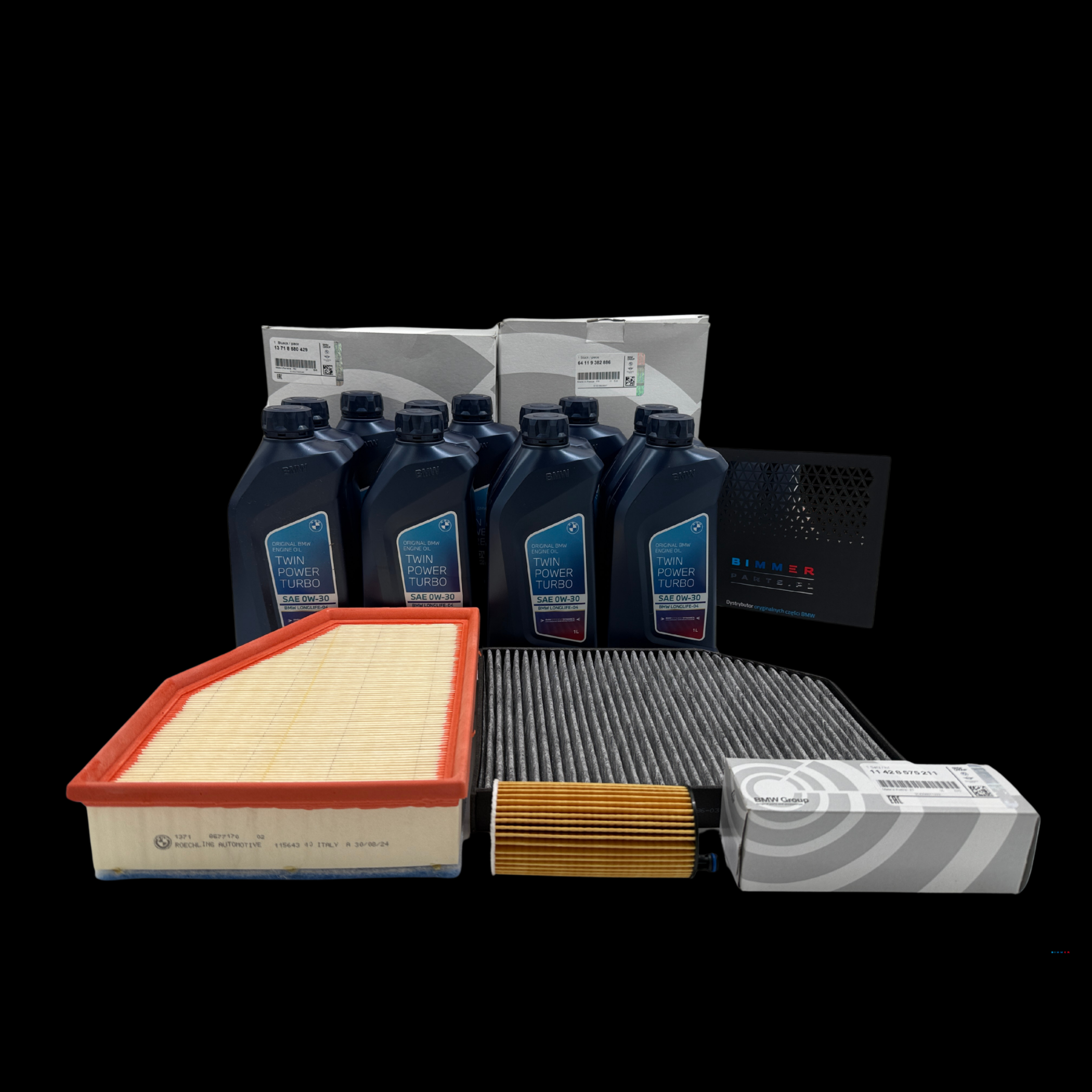 Oryginalny zestaw serwisowy BMW X7 do silnika S68 Olej 11L 0